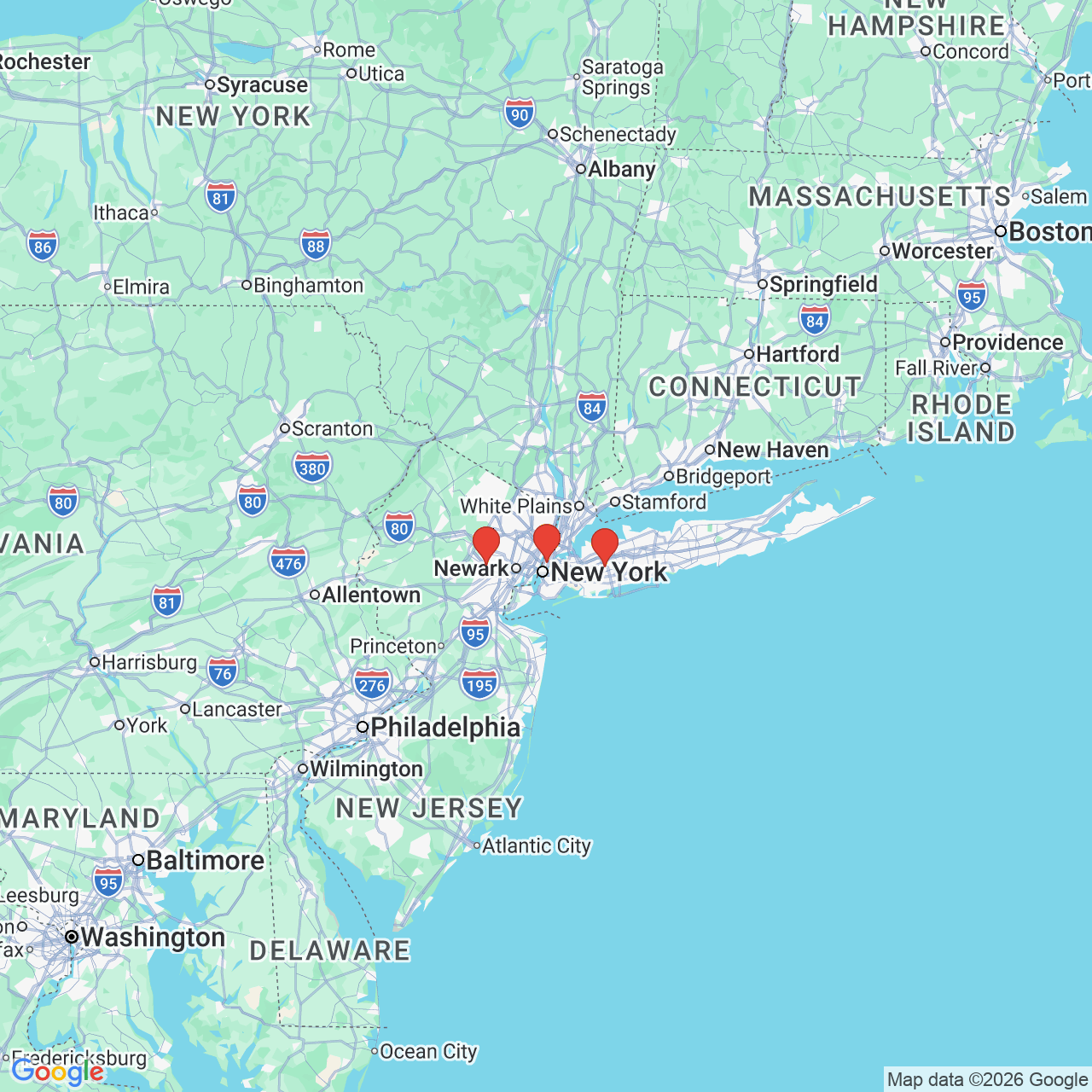 Google map image of our locations