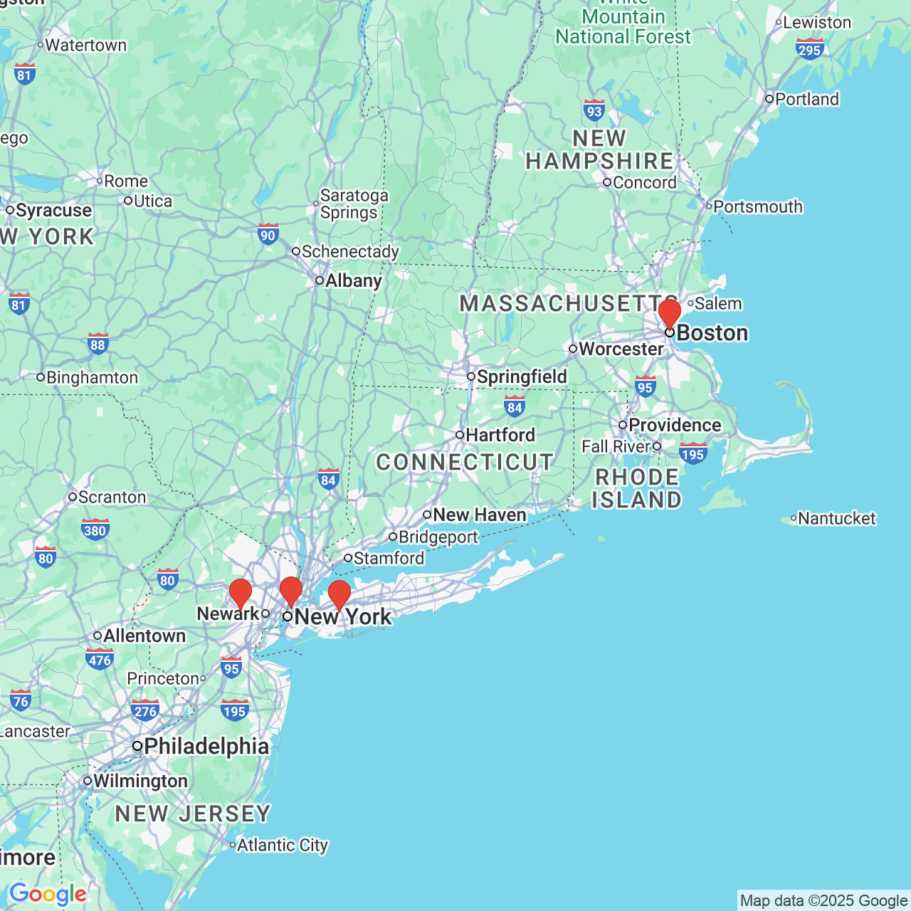 Google map image of our locations